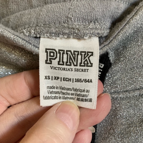 ***Pink Victoria’s Secret Rare Silver Mermaid Bling Jogger Pants A243 - Picture 4 of 11